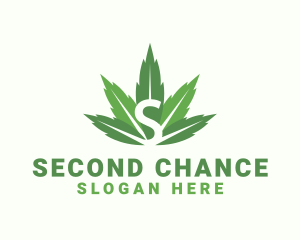 Cannabis Weed Letter S logo design