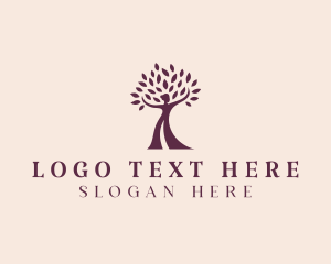 Yoga Woman Tree logo