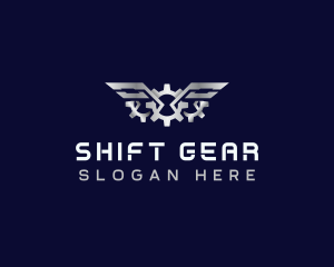 Gear Wings Mechanic logo design