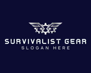 Gear Wings Mechanic logo design