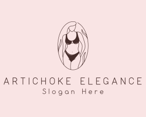 Sexy Woman Lingerie logo design