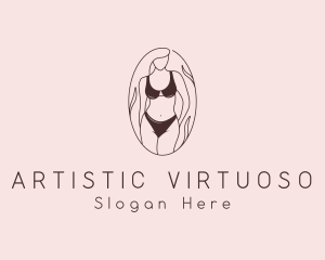 Sexy Woman Lingerie logo design