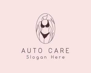 Sexy Woman Lingerie logo design