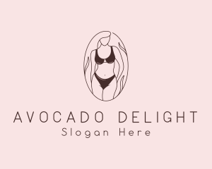 Sexy Woman Lingerie logo design