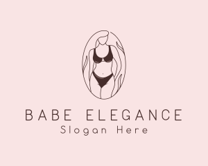 Sexy Woman Lingerie logo design