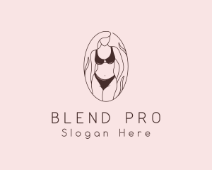 Sexy Woman Lingerie logo design