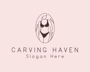 Sexy Woman Lingerie logo design