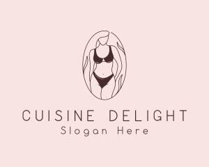 Sexy Woman Lingerie logo design