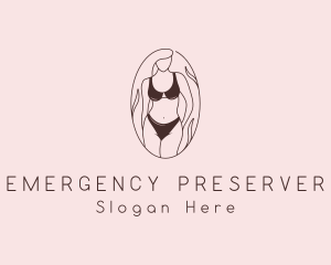 Sexy Woman Lingerie logo design