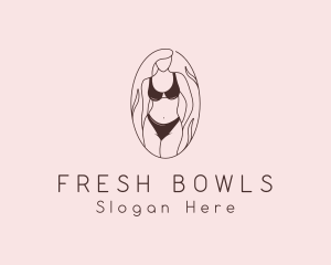 Sexy Woman Lingerie logo design