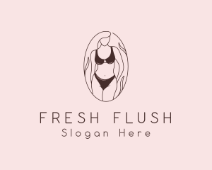 Sexy Woman Lingerie logo design