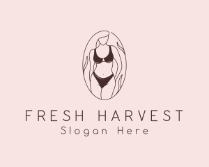 Sexy Woman Lingerie logo design