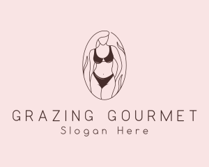 Sexy Woman Lingerie logo design