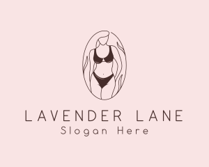 Sexy Woman Lingerie logo design