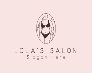 Sexy Woman Lingerie logo design