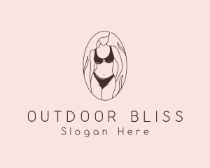 Sexy Woman Lingerie logo design