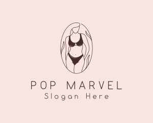 Sexy Woman Lingerie logo design