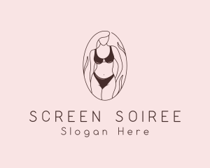 Sexy Woman Lingerie logo design