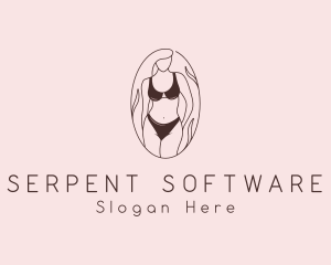 Sexy Woman Lingerie logo design