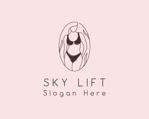 Sexy Woman Lingerie logo design