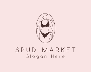 Sexy Woman Lingerie logo design