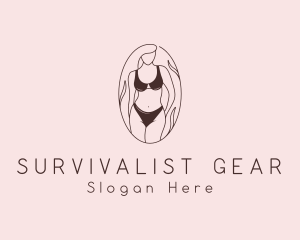 Sexy Woman Lingerie logo design