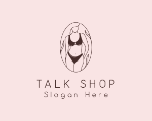 Sexy Woman Lingerie logo design