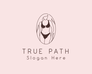 Sexy Woman Lingerie logo design