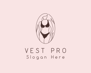 Sexy Woman Lingerie logo design