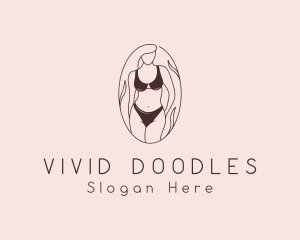 Sexy Woman Lingerie logo design