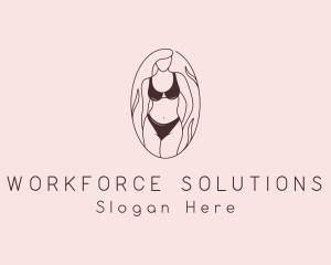 Sexy Woman Lingerie logo design