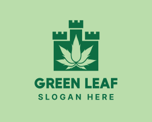 Green Cannabis Castle  logo design