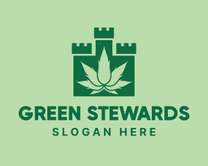 Green Cannabis Castle  logo design