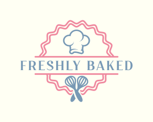 Chef Hat Whisk Bake Shop logo design