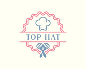 Chef Hat Whisk Bake Shop logo design