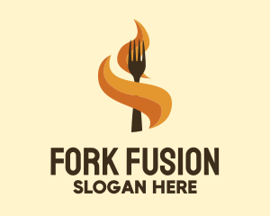 Fire Fork Barbecue logo design