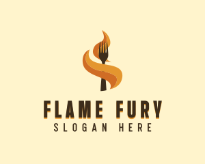 Fire Fork Barbecue logo design