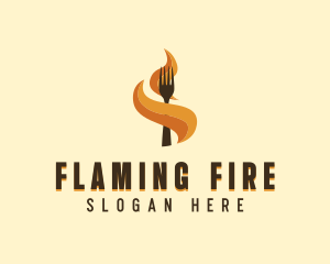 Fire Fork Barbecue logo design