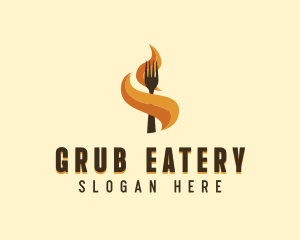 Fire Fork Barbecue logo design