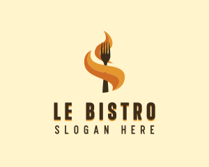 Fire Fork Barbecue logo design