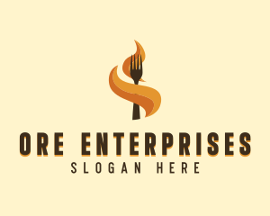 Fire Fork Barbecue logo design