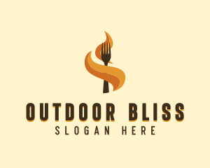 Fire Fork Barbecue logo design