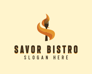 Fire Fork Barbecue logo design