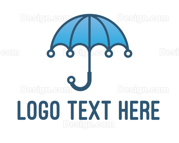 Blue Tech Umbrella Logo