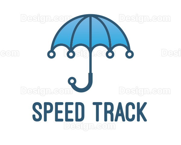 Blue Tech Umbrella Logo