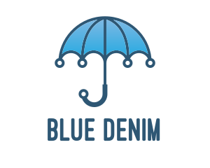 Blue Tech Umbrella  logo design