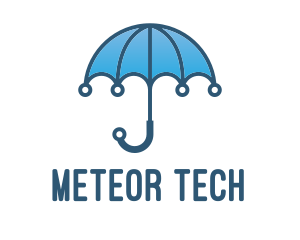 Blue Tech Umbrella  logo design