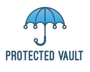 Blue Tech Umbrella  logo design