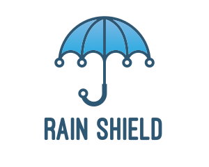 Blue Tech Umbrella  logo design