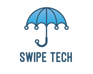 Blue Tech Umbrella  logo design